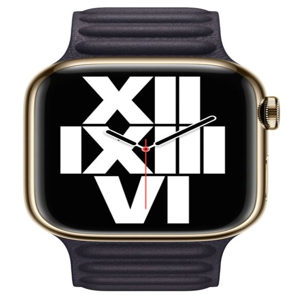 New in Box Apple Watch Leather Link Bank, Color Ink - Picture 2 of 11